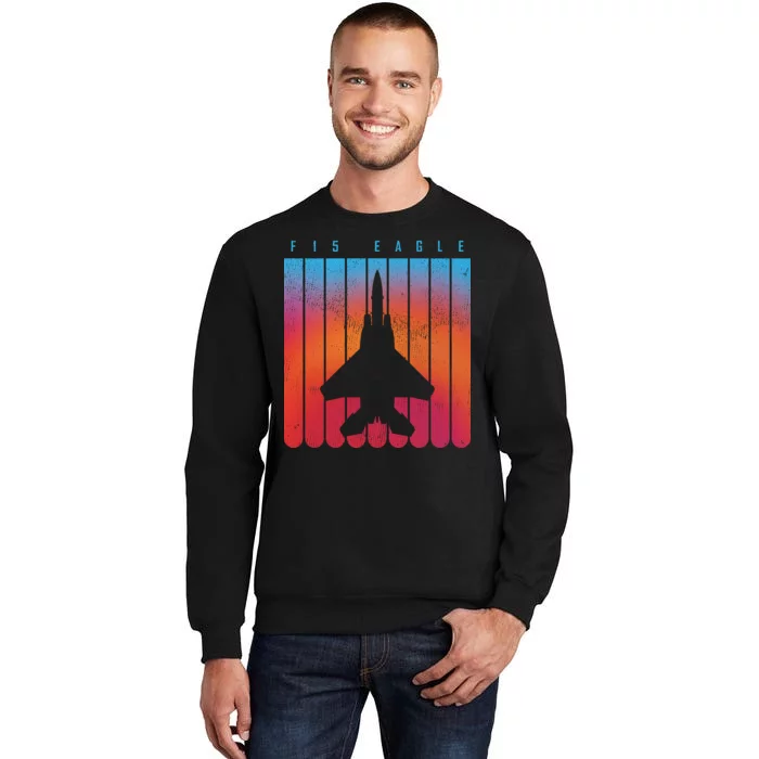 F-15 Eagle Jet Fighter Retro Tall Sweatshirt