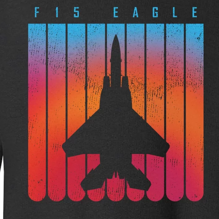 F-15 Eagle Jet Fighter Retro Toddler Sweatshirt