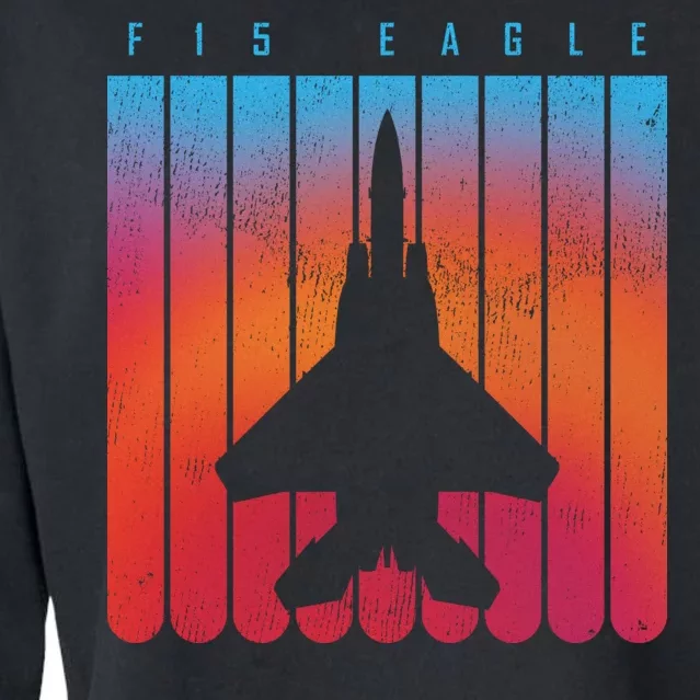 F-15 Eagle Jet Fighter Retro Cropped Pullover Crew