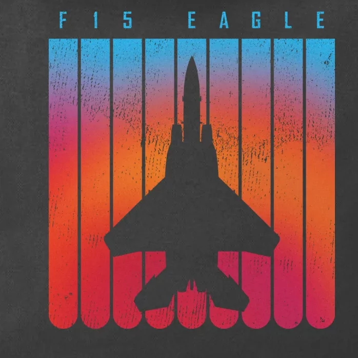 F-15 Eagle Jet Fighter Retro Zip Tote Bag