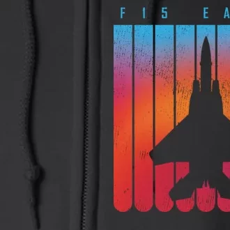 F-15 Eagle Jet Fighter Retro Full Zip Hoodie