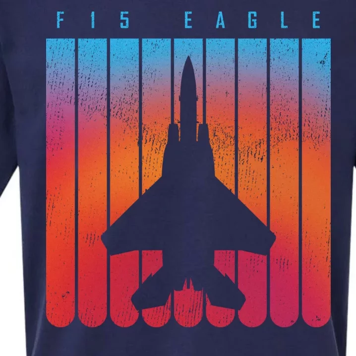 F-15 Eagle Jet Fighter Retro Sueded Cloud Jersey T-Shirt