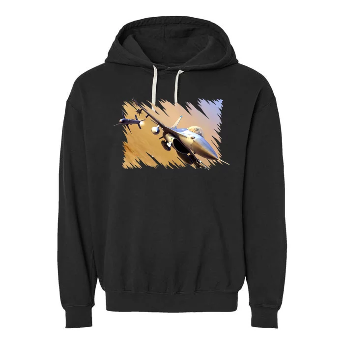 F-16 Fighter Jet Garment-Dyed Fleece Hoodie