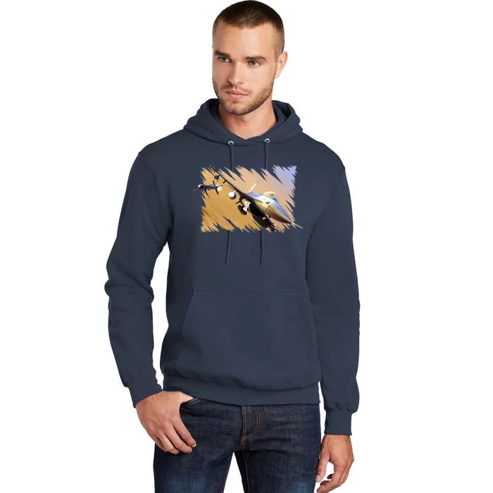 F-16 Fighter Jet Tall Hoodie