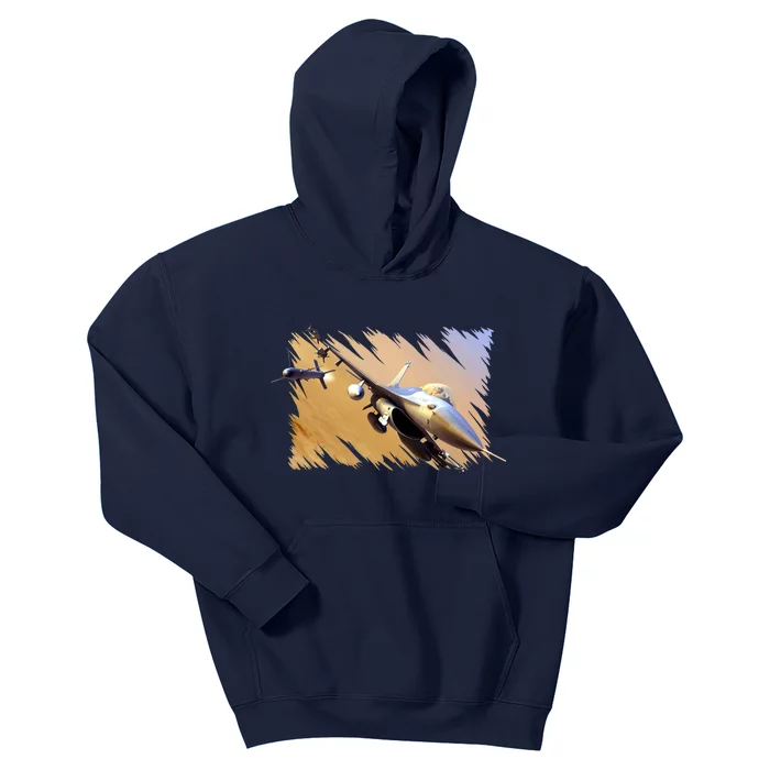 F-16 Fighter Jet Kids Hoodie