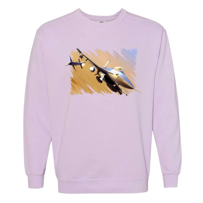 F-16 Fighter Jet Garment-Dyed Sweatshirt