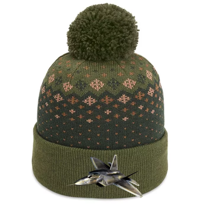 F-22 Raptor Fighter Jet The Baniff Cuffed Pom Beanie