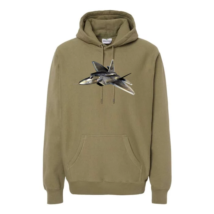 F-22 Raptor Fighter Jet Premium Hoodie