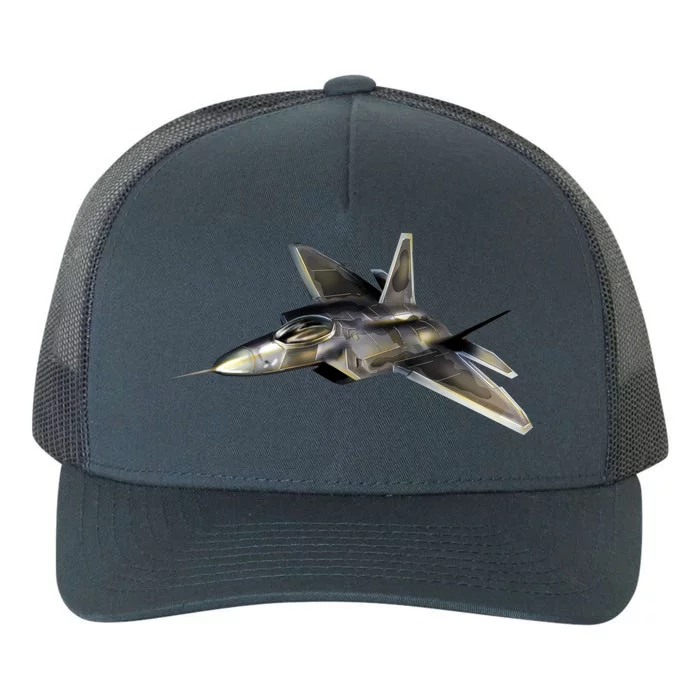 F-22 Raptor Fighter Jet Yupoong Adult 5-Panel Trucker Hat