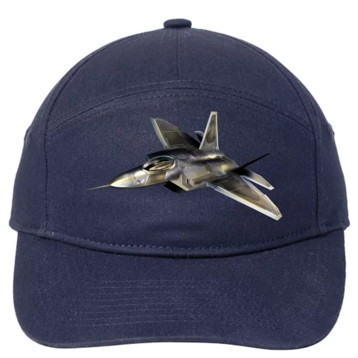 F-22 Raptor Fighter Jet 7-Panel Snapback Hat