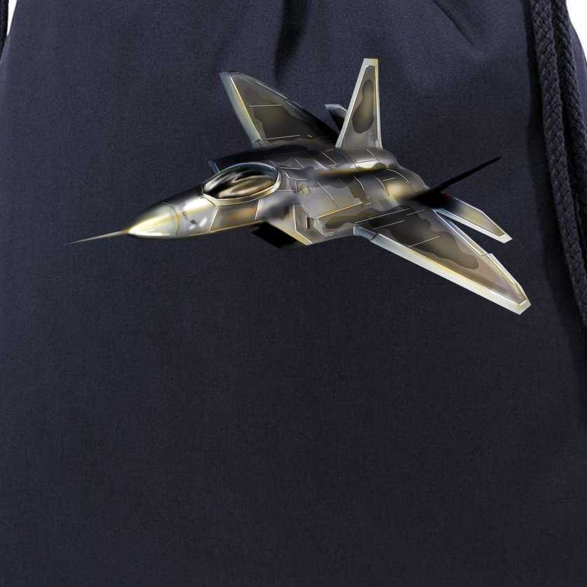 F-22 Raptor Fighter Jet Drawstring Bag