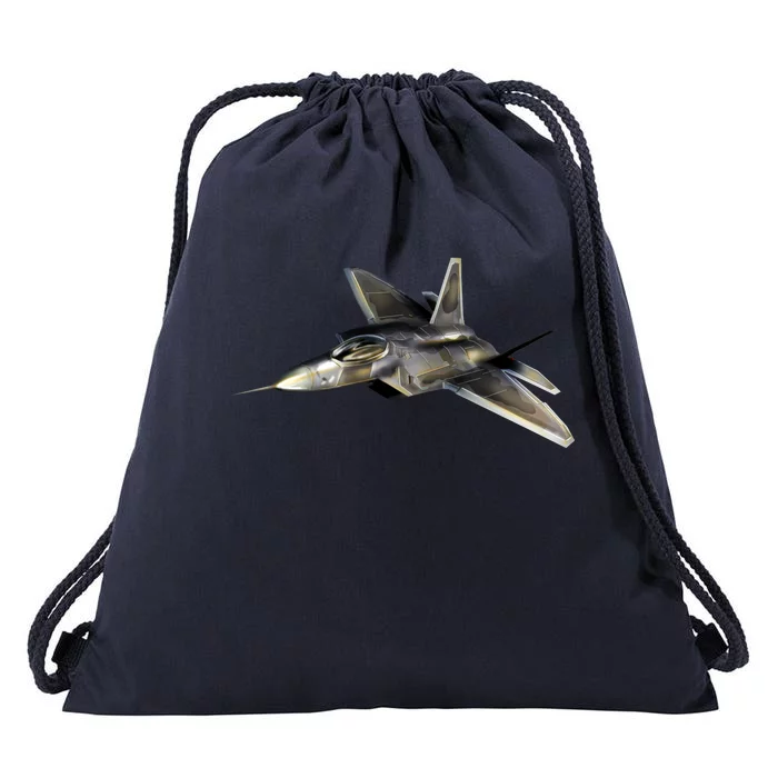 F-22 Raptor Fighter Jet Drawstring Bag