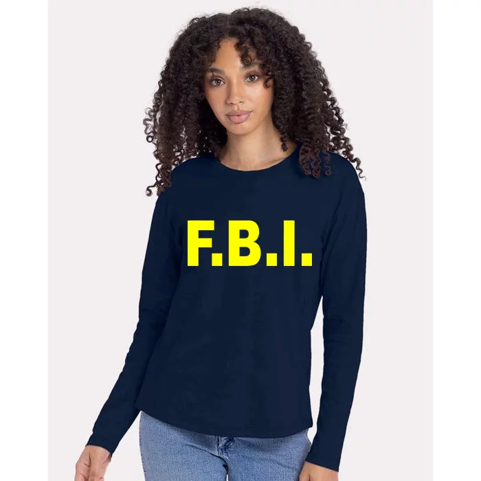 F.B.I FBI Federal Agent Logo Womens Cotton Relaxed Long Sleeve T-Shirt