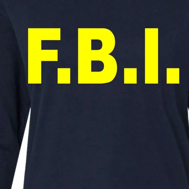 F.B.I FBI Federal Agent Logo Womens Cotton Relaxed Long Sleeve T-Shirt