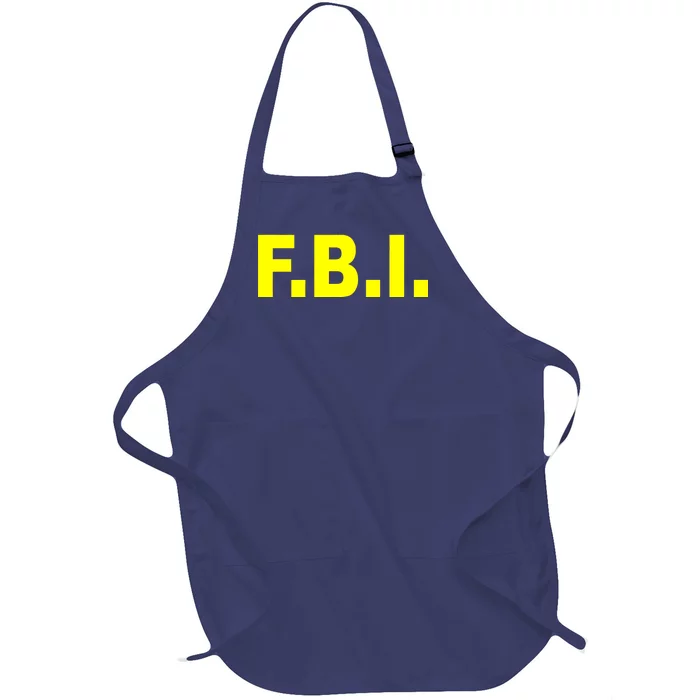 F.B.I FBI Federal Agent Logo Full-Length Apron With Pocket