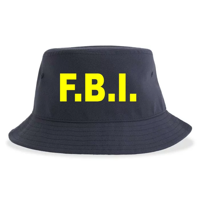 F.B.I FBI Federal Agent Logo Sustainable Bucket Hat