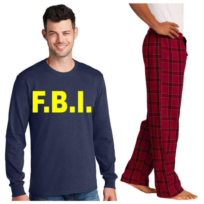 F.B.I FBI Federal Agent Logo Long Sleeve Pajama Set