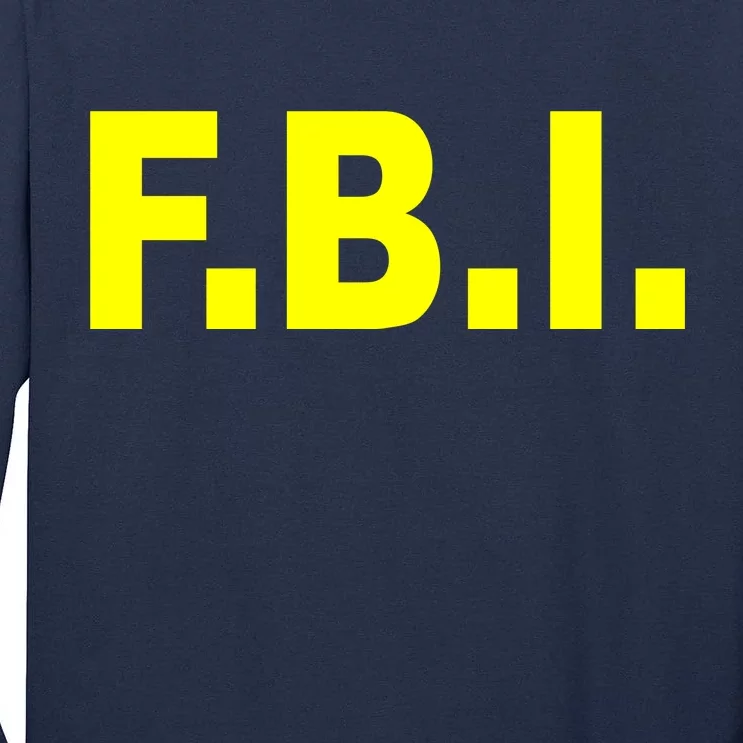 F.B.I FBI Federal Agent Logo Tall Long Sleeve T-Shirt