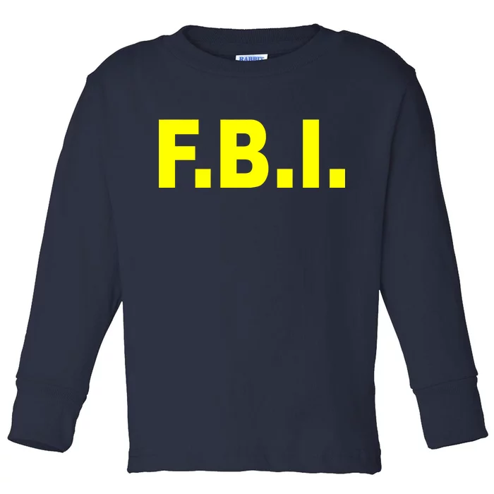 F.B.I FBI Federal Agent Logo Toddler Long Sleeve Shirt