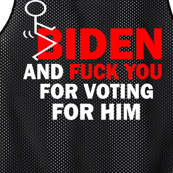 F Biden And Fu*k You For Voting For Him Mesh Reversible Basketball Jersey Tank