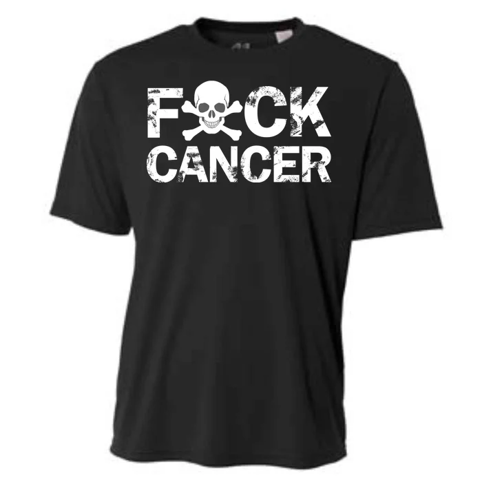 F Cancer Crossbone Skeleton Cooling Performance Crew T-Shirt