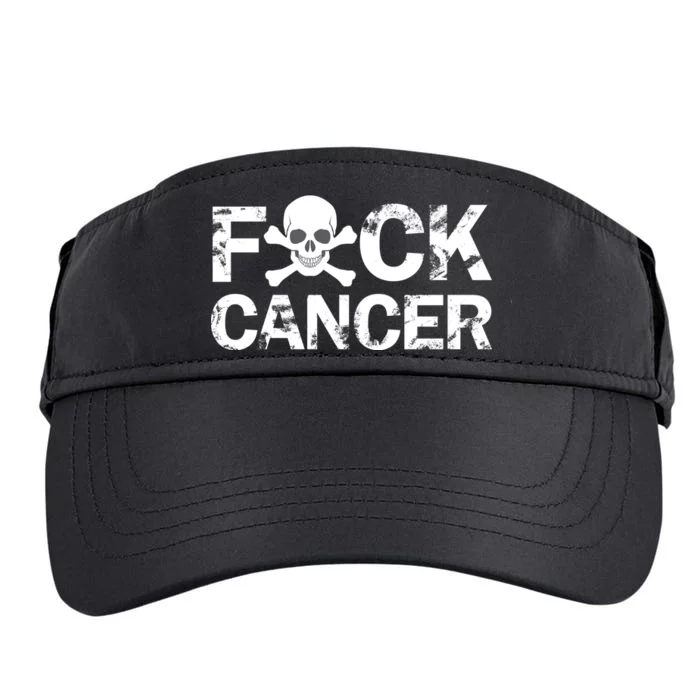 F Cancer Crossbone Skeleton Adult Drive Performance Visor