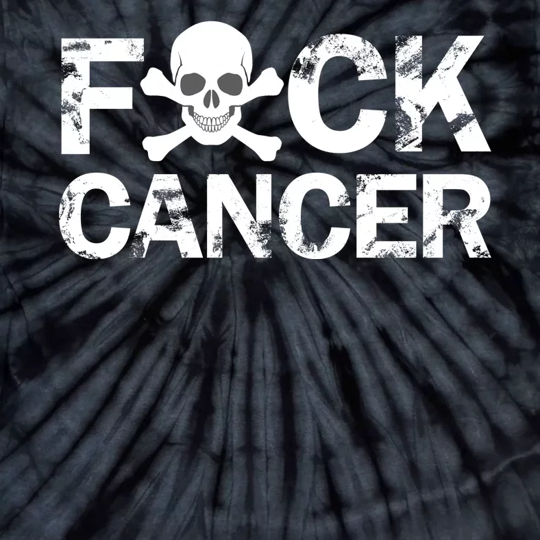 F Cancer Crossbone Skeleton Tie-Dye T-Shirt