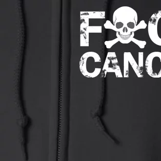 F Cancer Crossbone Skeleton Full Zip Hoodie