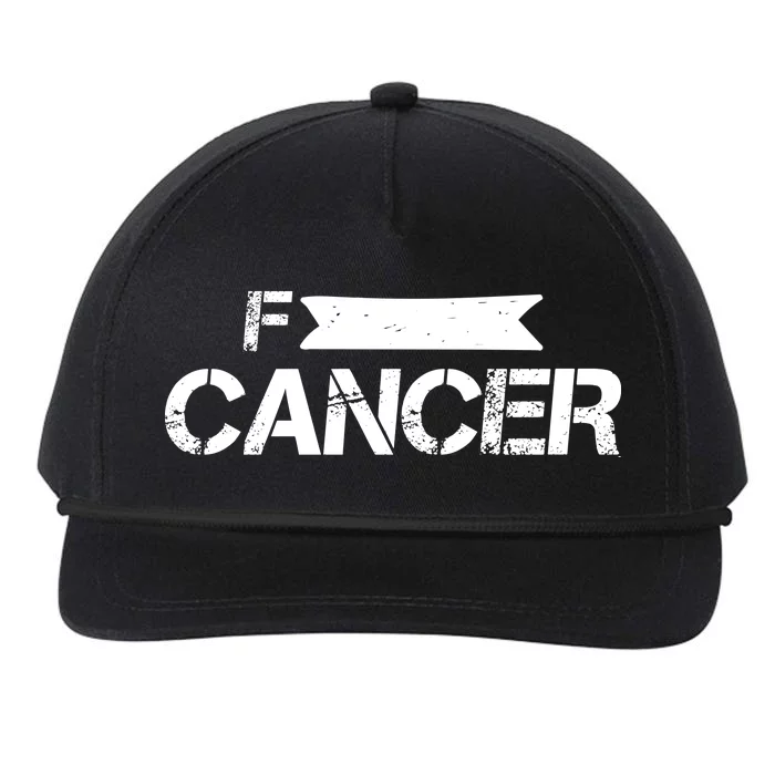 F Cancer Simple Logo Snapback Five-Panel Rope Hat