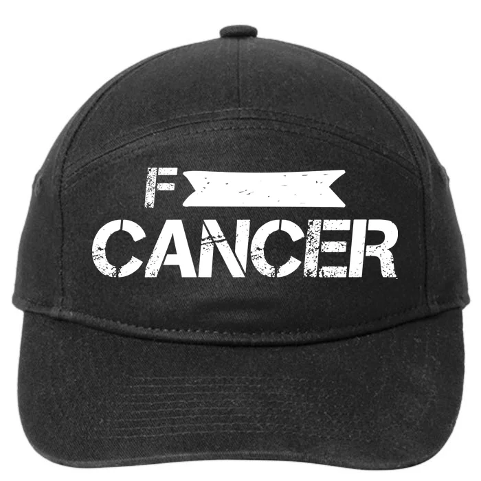 F Cancer Simple Logo 7-Panel Snapback Hat