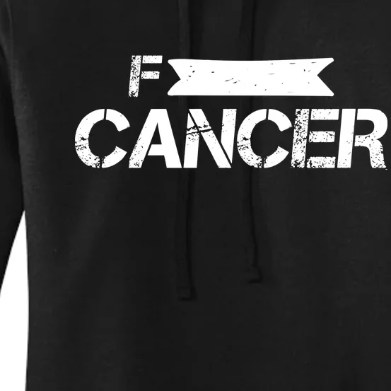 F Cancer Simple Logo Women's Pullover Hoodie