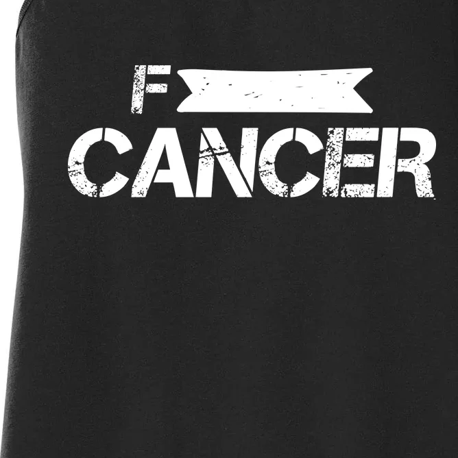 F Cancer Simple Logo Women's Racerback Tank