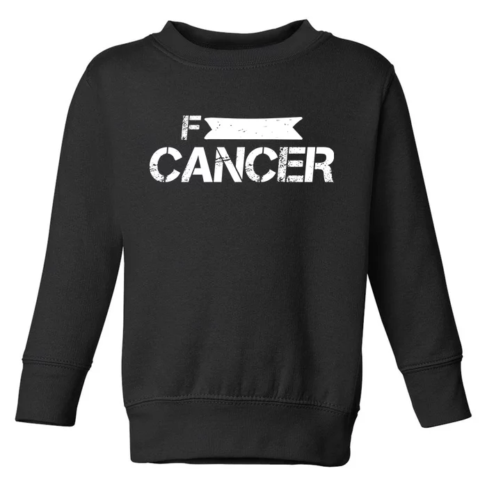 F Cancer Simple Logo Toddler Sweatshirt