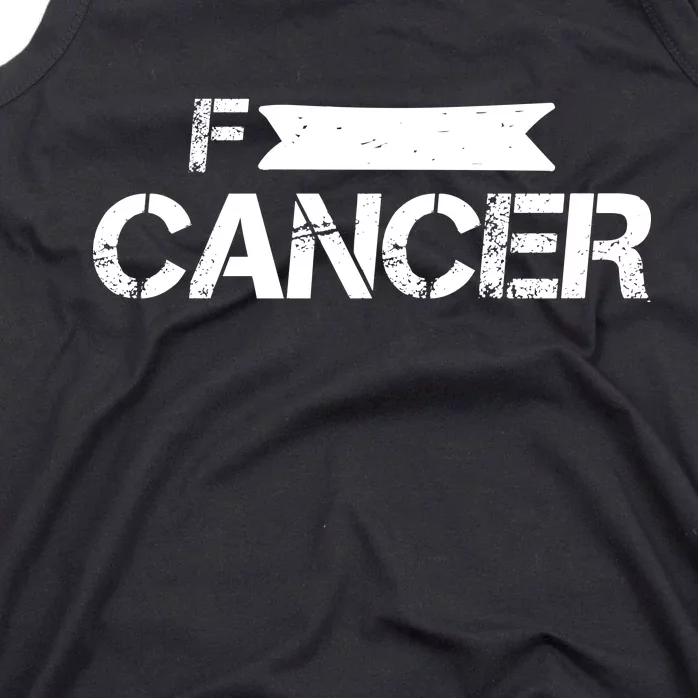 F Cancer Simple Logo Tank Top