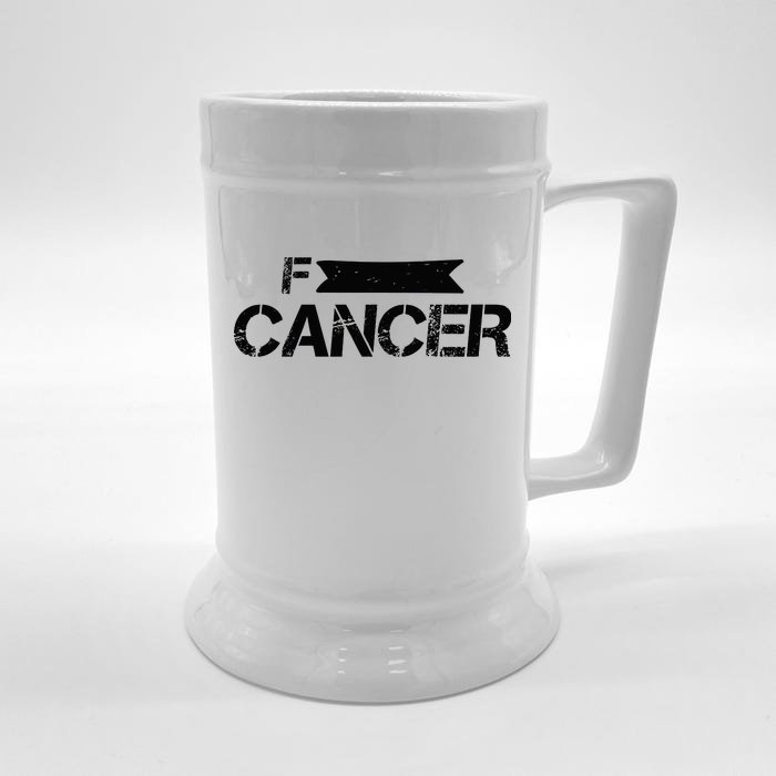 F Cancer Simple Logo Front & Back Beer Stein