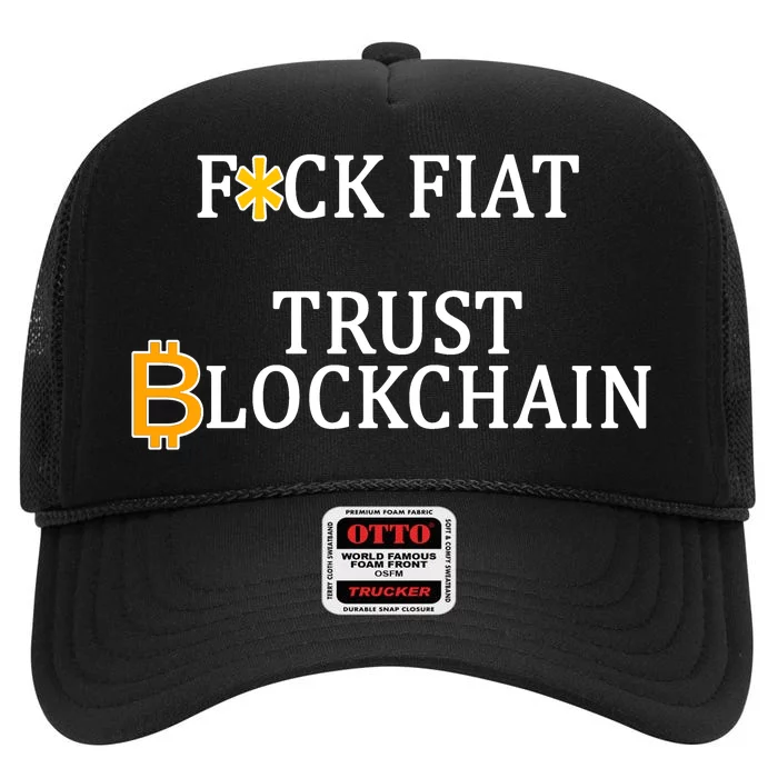 F CK Flat Trust Blockchain High Crown Mesh Trucker Hat