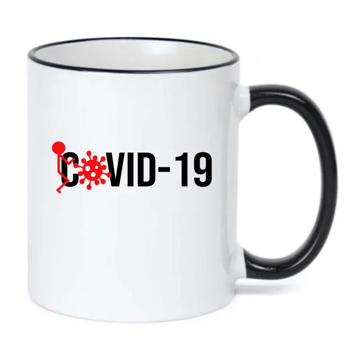 F COVID-19 Black Color Changing Mug