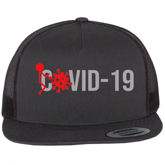 F COVID-19 Flat Bill Trucker Hat