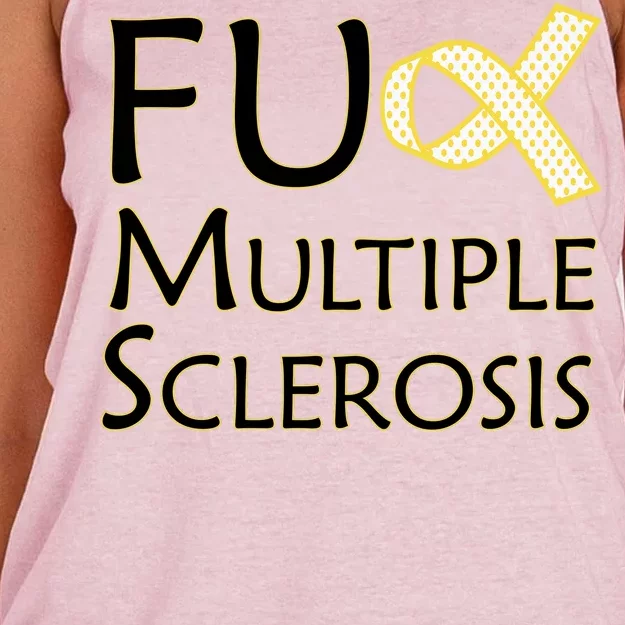 F Multiple Sclerosis Women's Knotted Racerback Tank