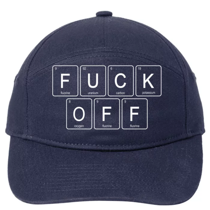 F Off Periodic Table 7-Panel Snapback Hat