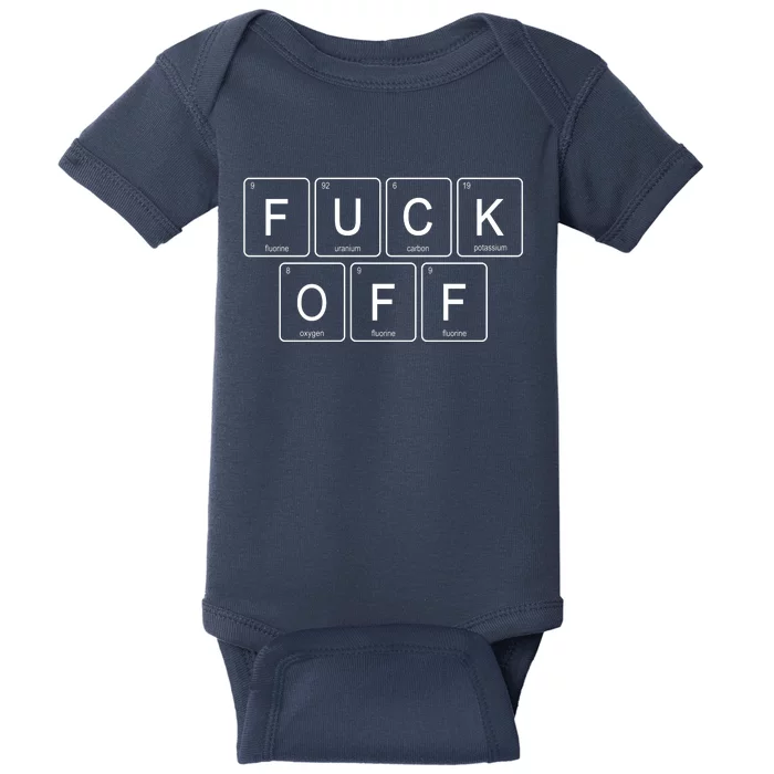 F Off Periodic Table Baby Bodysuit