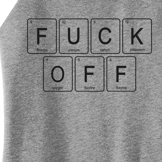 F Off Periodic Table Women’s Perfect Tri Rocker Tank