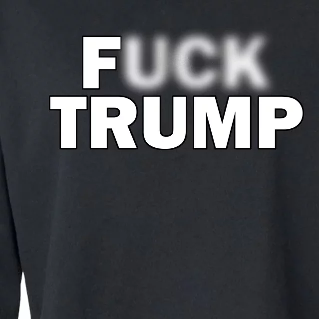 F Trump Blurry Logo Cropped Pullover Crew