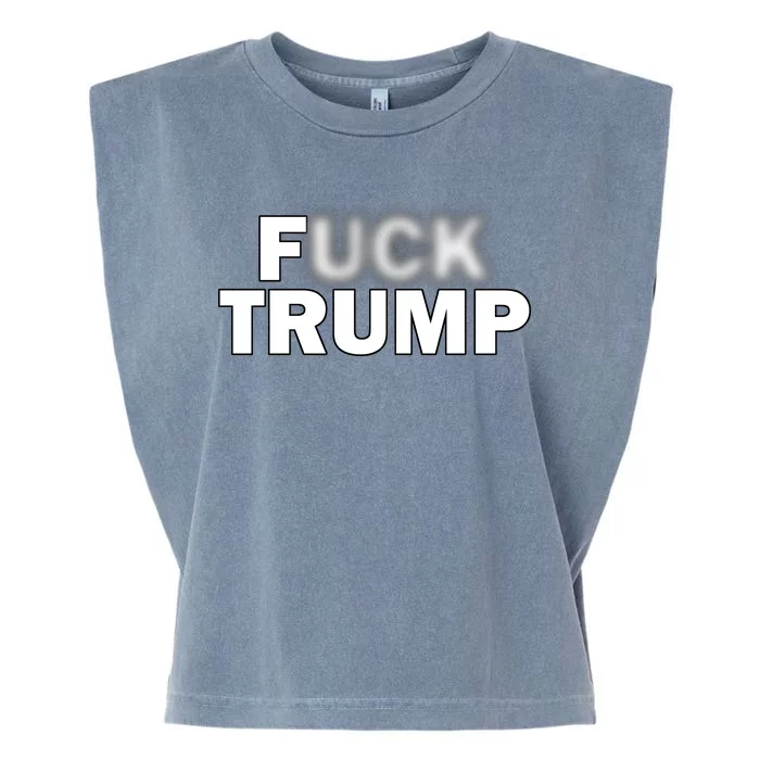 F Trump Blurry Logo Garment-Dyed Women's Muscle Tee