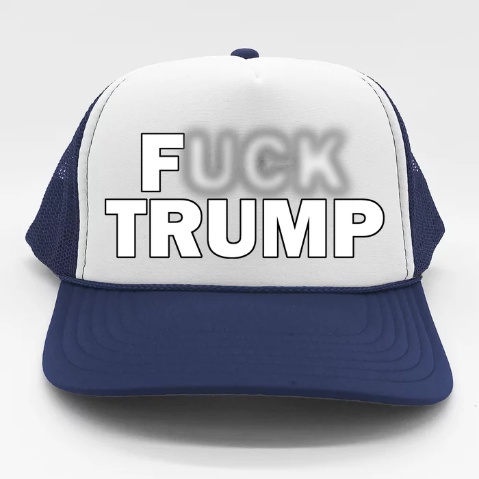 F Trump Blurry Logo Trucker Hat