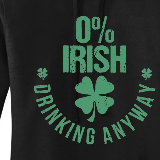 Funny 0 Irish Pub Shamrock St Patricks Day Women's Pullover Hoodie