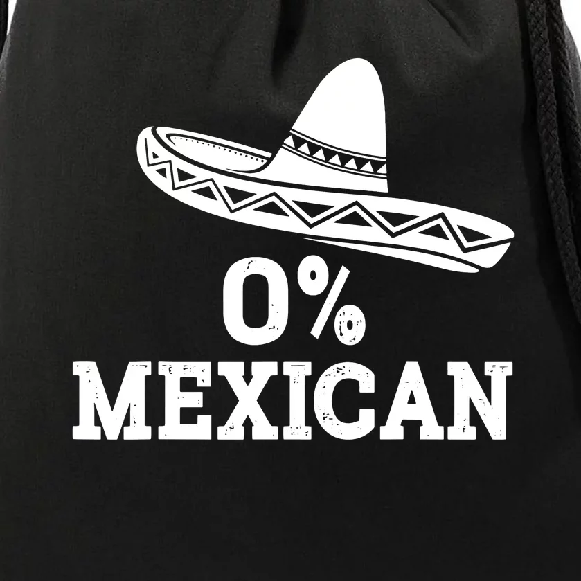 Funny 0 Mexican With Sombrero For Cinco De Mayo Costume Drawstring Bag