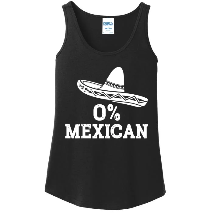 Funny 0 Mexican With Sombrero For Cinco De Mayo Costume Ladies Essential Tank