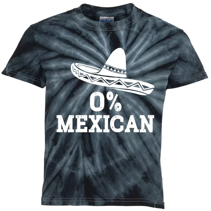 Funny 0 Mexican With Sombrero For Cinco De Mayo Costume Kids Tie-Dye T-Shirt