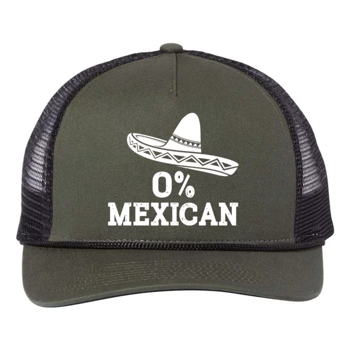 Funny 0 Mexican With Sombrero For Cinco De Mayo Costume Retro Rope Trucker Hat Cap